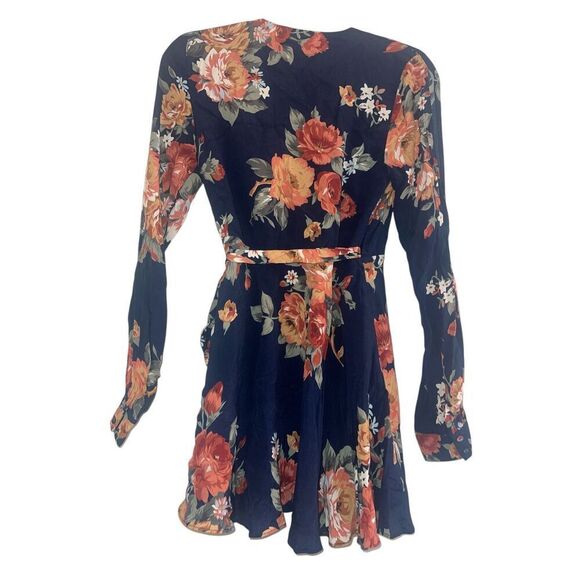 ✨Privacy Please Artesia Mini Wrap Sz XS Dress Lined Billowy Split Sleeve✨ - Picture 5 of 7